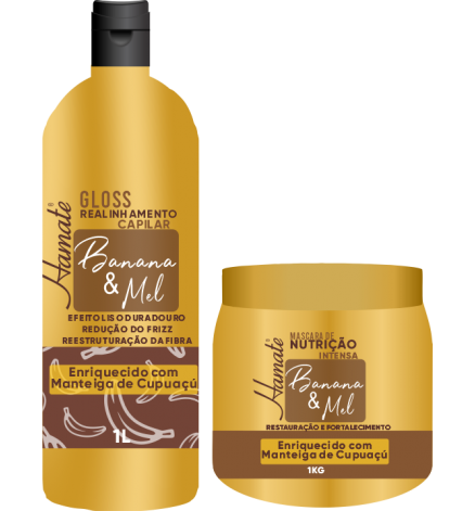 KIT BANANA E MEL 1L
