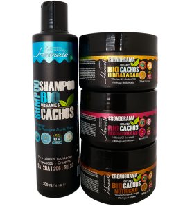 KIT CRONOGRAMA BIO ORGANICS CACHOS LOW POO 300ML