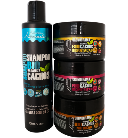 KIT CRONOGRAMA BIO ORGANICS CACHOS LOW POO 300ML