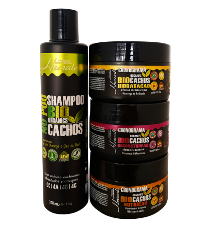 KIT CRONOGRAMA BIO ORGANICS CACHOS NO POO 300ML