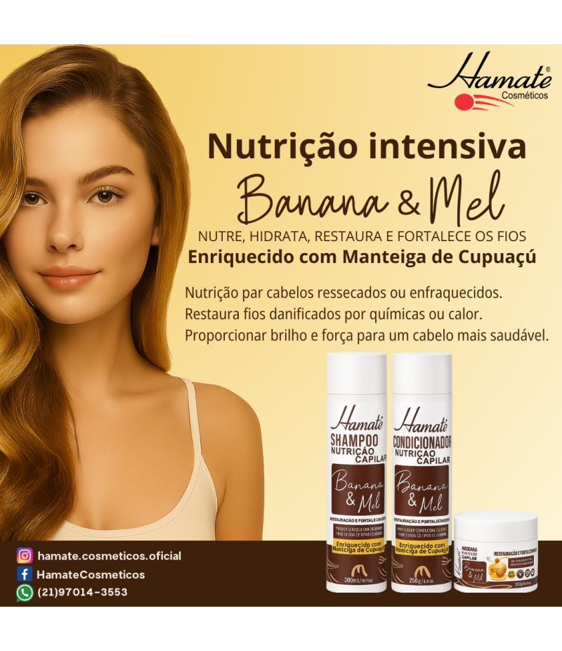 KIT BANANA E MEL 300ML